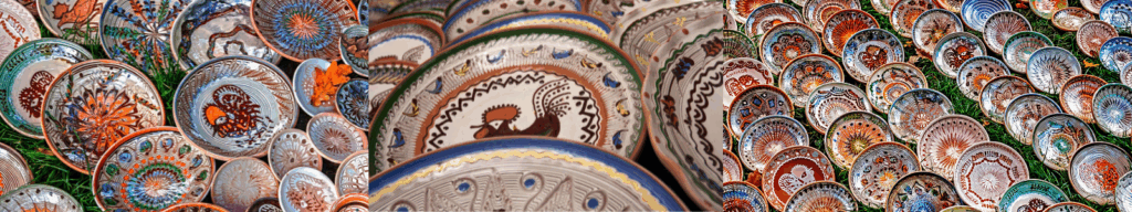 Meșteșuguri vii: învață să țeși, să sculptezi sau să lucrezi ceramica direct de la sursă vase cu simboluri specifice zonei Horezu