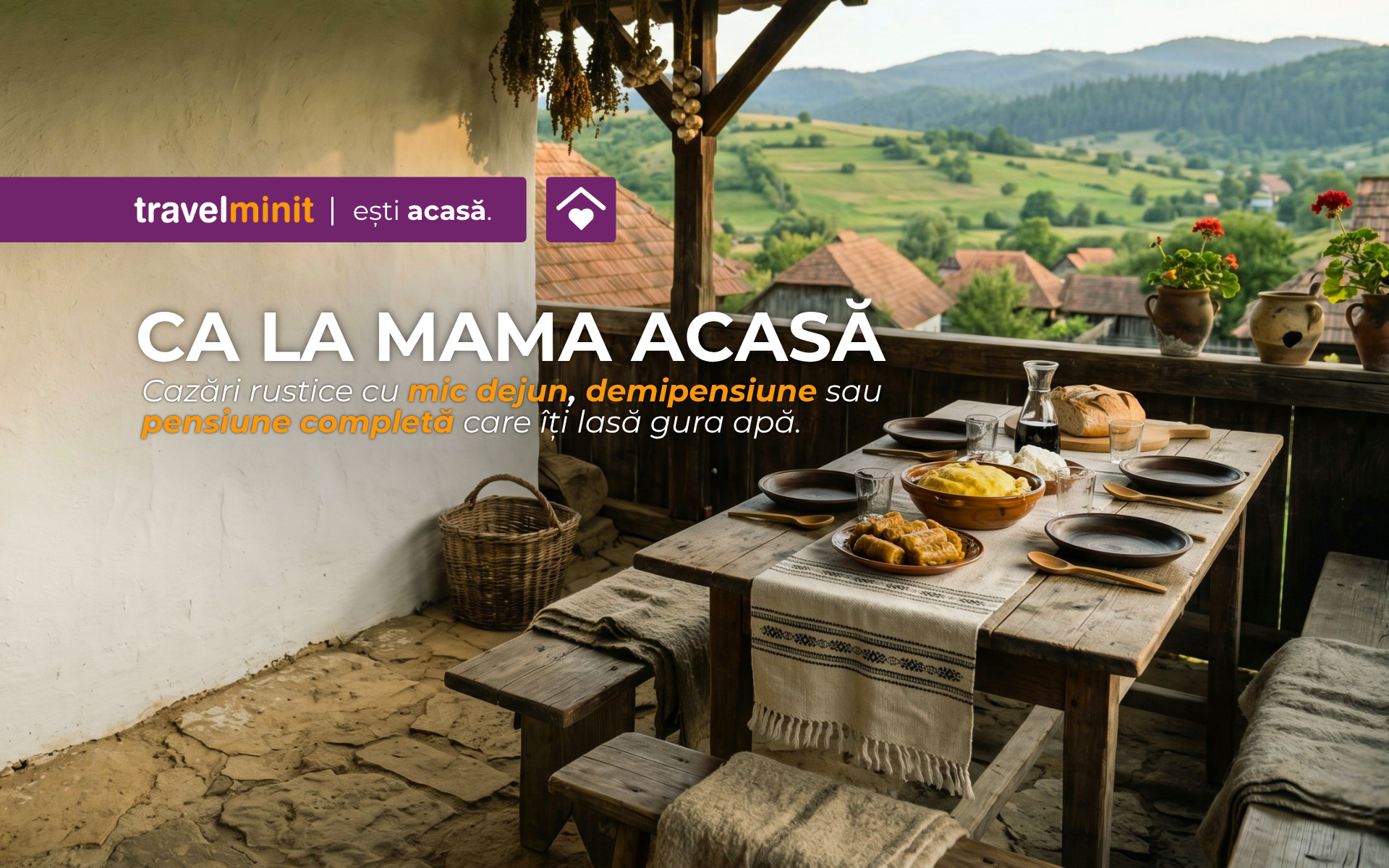 Vacanțe cu gust de copilărie: descoperă cazările rustice cu mâncare „ca la mama acasă”