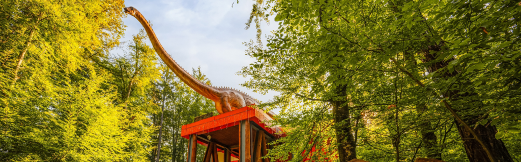 Vacanță în familie: 5 locuri de vizitat cu copiii Fascinația lumii preistorice la Dino Parc Râșnov