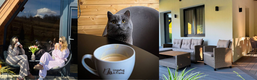 Cafeaua de dimineață la Ungefug A Frame Sighișoara