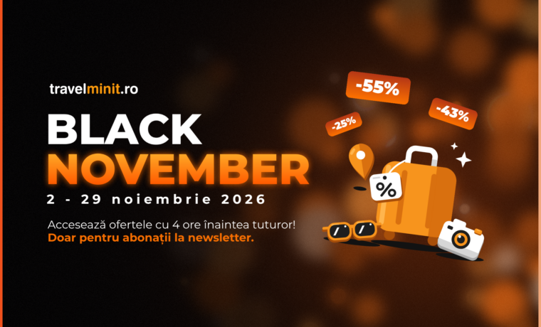 Pregătește-te pentru Black November: reduceri de până la -55% la vacanțe pe Travelminit