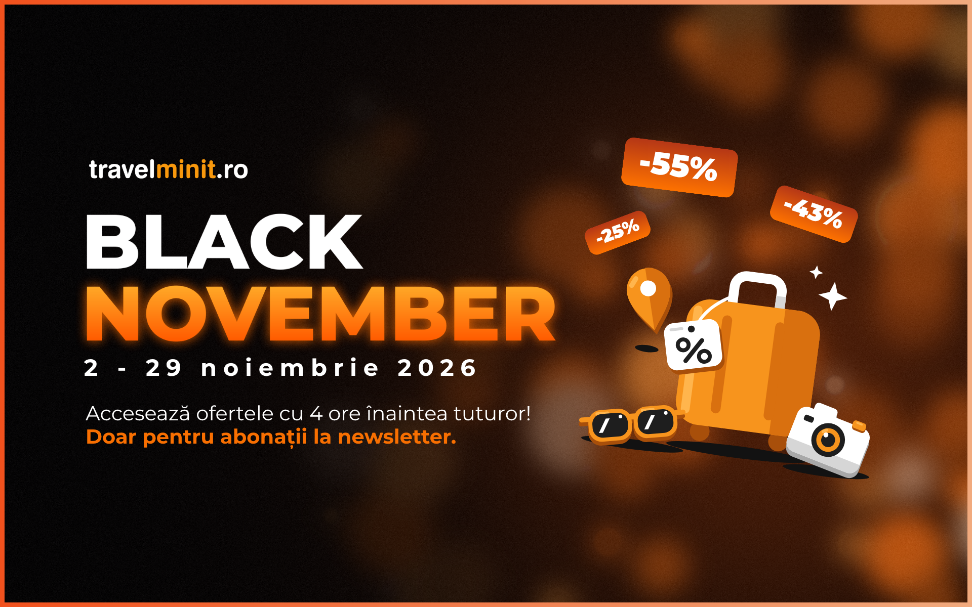 Pregătește-te pentru Black November: reduceri de până la -55% la vacanțe pe Travelminit